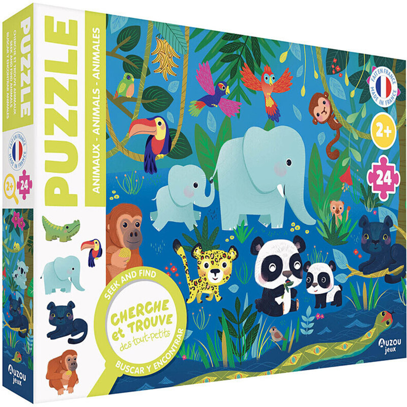 Puzzle 24 pièces cherche et trouve des tout-petits Animaux