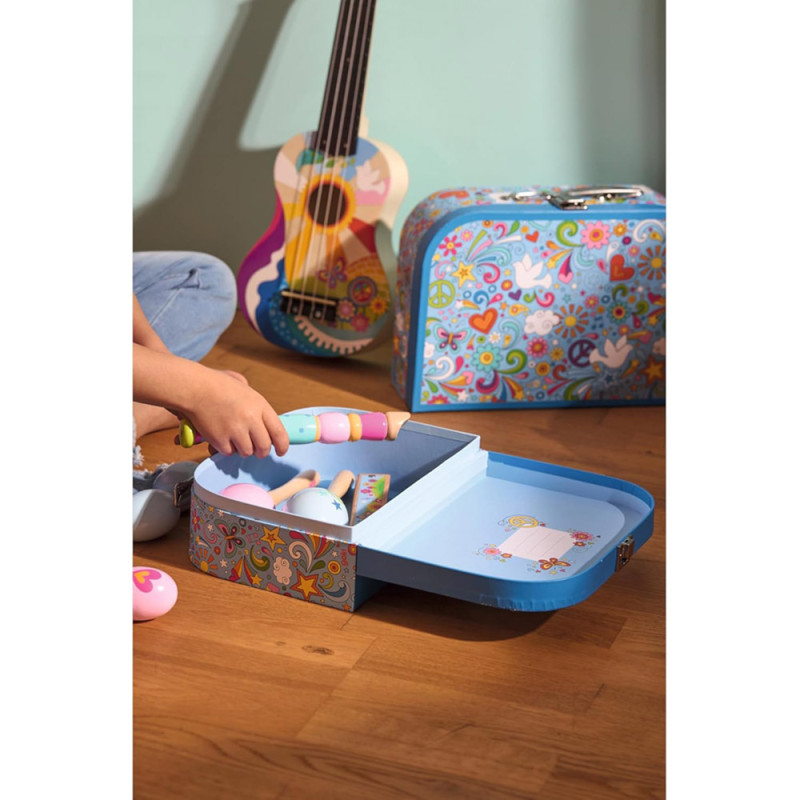 Valises en carton Peace and Love lot de 2