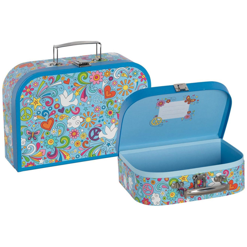 Valises en carton Peace and Love lot de 2