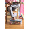 Valises en carton Peace and Love lot de 2