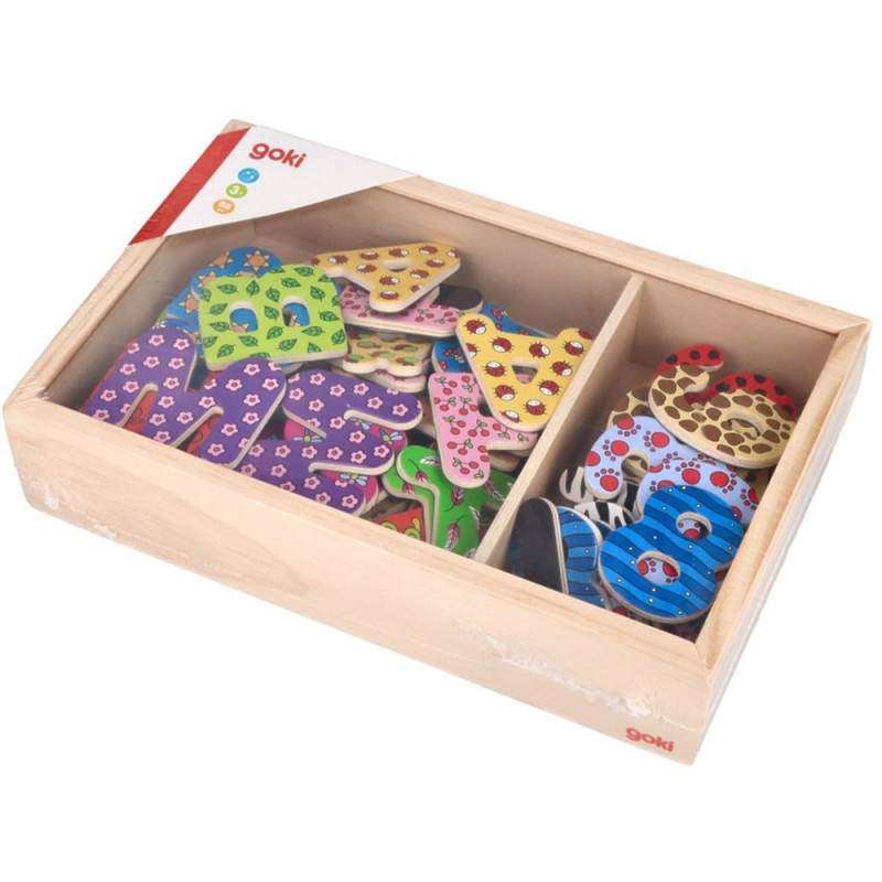 Aimants Alphabet et Chiffres en bois x 88