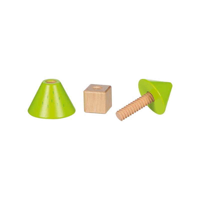 Blocs a Visser Foret 14 Pieces Bois Goki | Jouet Motricite 2 Ans