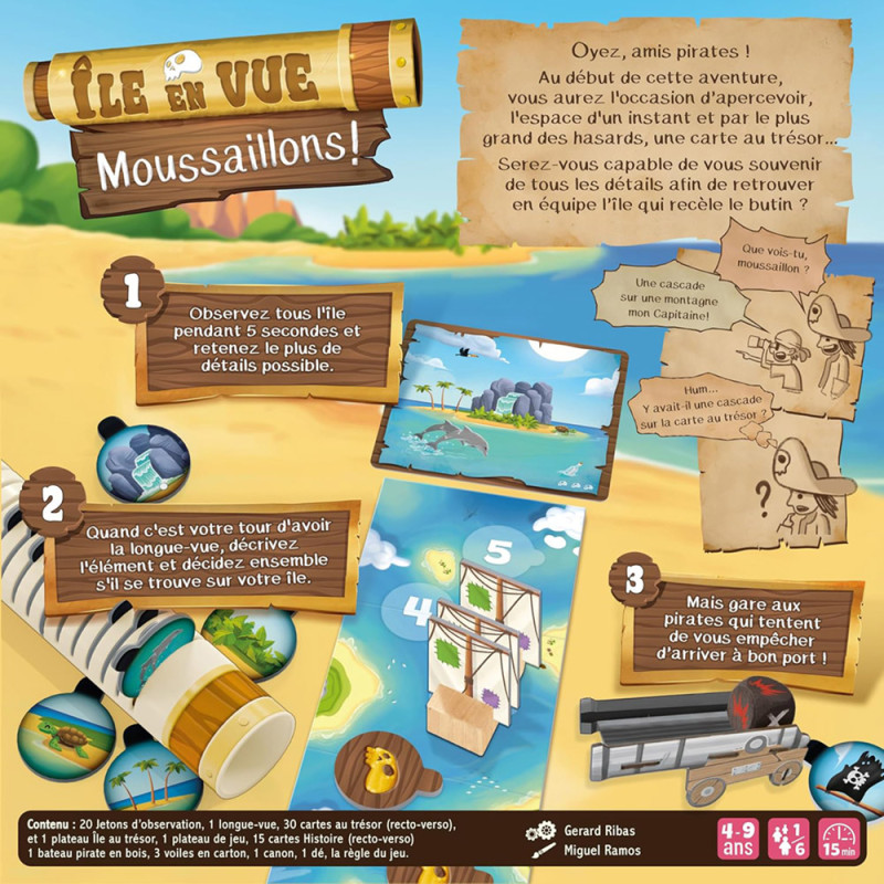 ÎLE EN VUE MOUSSAILLONS ! Jeu coopératif en famille