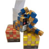Casse-tête en bois - cube élastique de couleurs