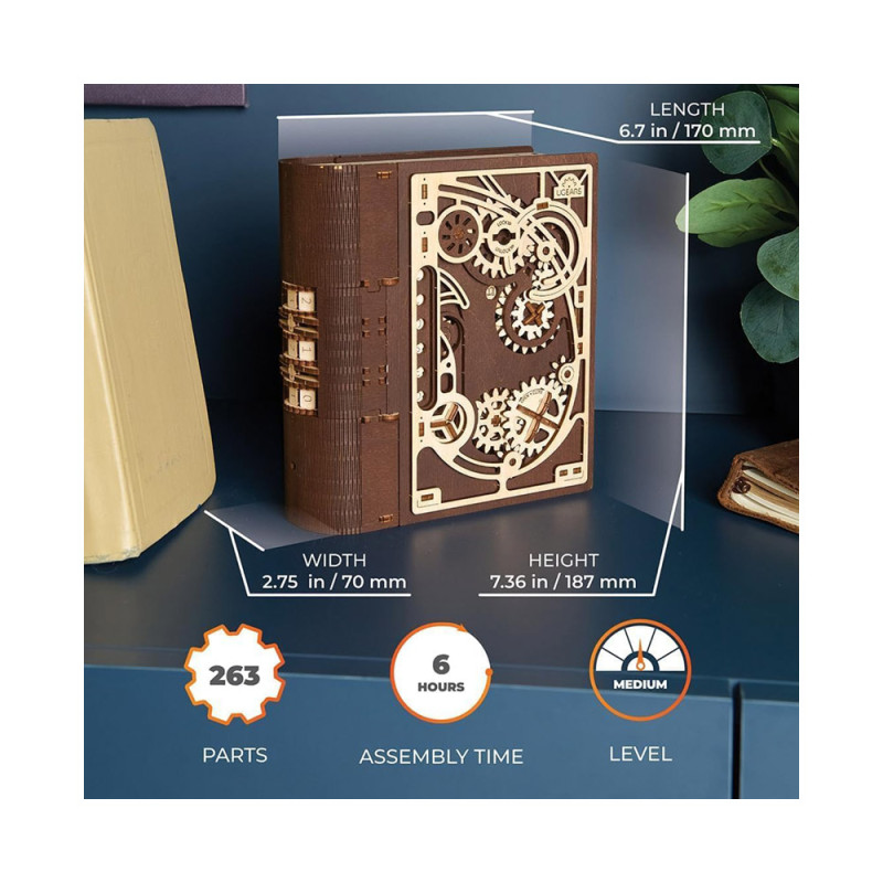 Livre des Secrets 3D en Bois – Maquette Mécanique UGEARS – Cadeau Original