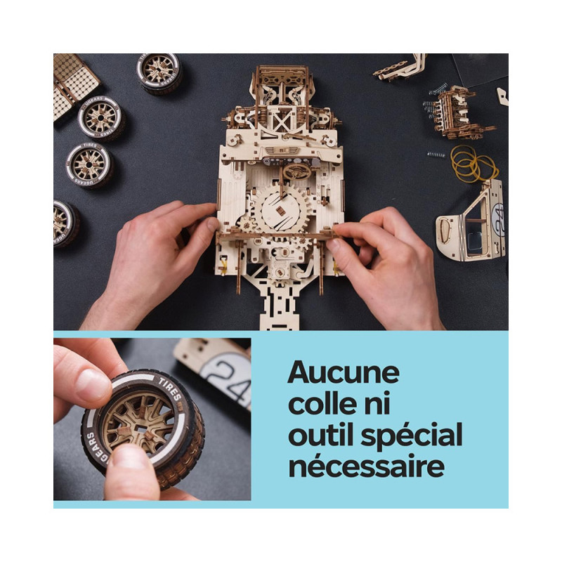 Maquette mécanique en bois UGT-24 Voiture d'endurance Ugears