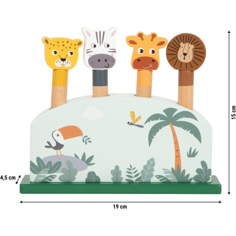 Pop Up Safari jouet en bois bébé Small Foot