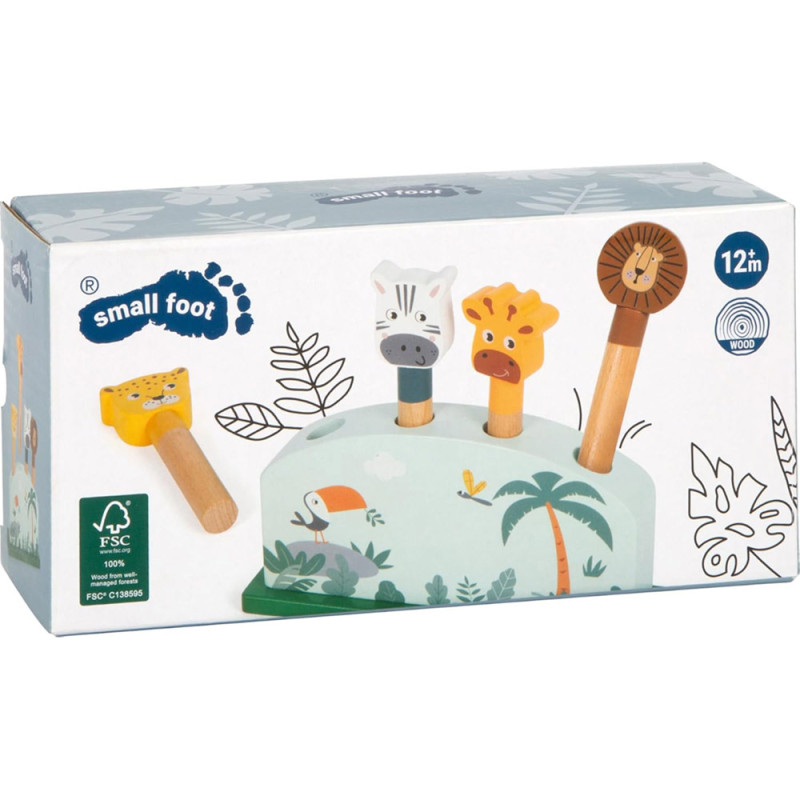 Pop Up Safari jouet en bois bébé Small Foot