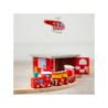 Train des pompiers - jouet en bois Bigjigs pour circuit de train