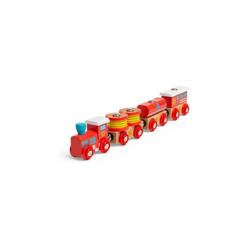 Train des pompiers - jouet en bois Bigjigs pour circuit de train