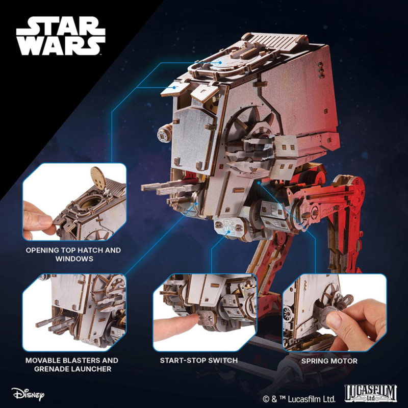 AT-ST Walker Star Wars – Maquette en Bois UGEARS – Puzzle 3D à Monter – Boissellerie.fr