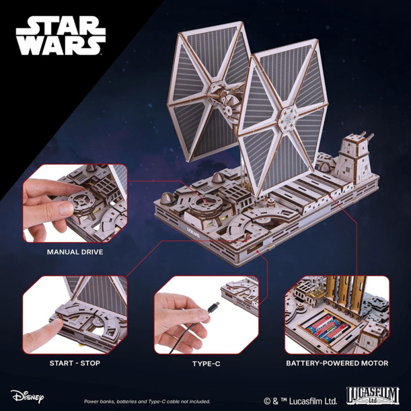 Chasseur TIE Star Wars – Maquette en Bois UGEARS – Puzzle 3D à Monter – Boissellerie.fr