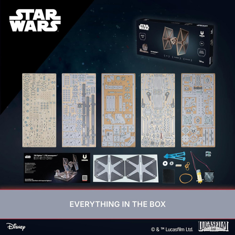 Chasseur TIE Star Wars – Maquette en Bois UGEARS – Puzzle 3D à Monter – Boissellerie.fr