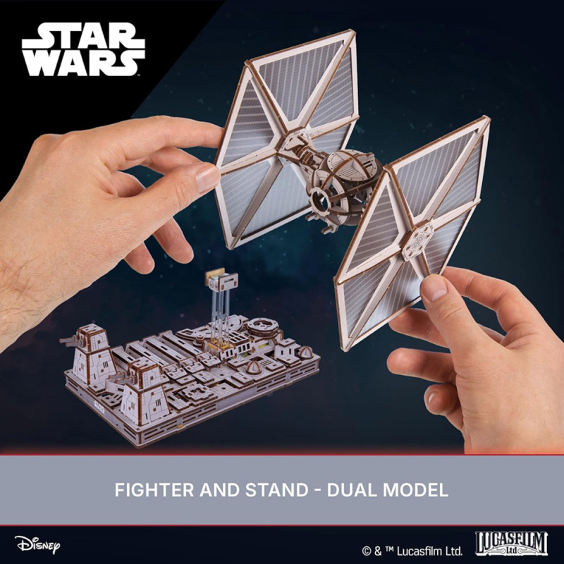 Chasseur TIE Star Wars – Maquette en Bois UGEARS – Puzzle 3D à Monter – Boissellerie.fr