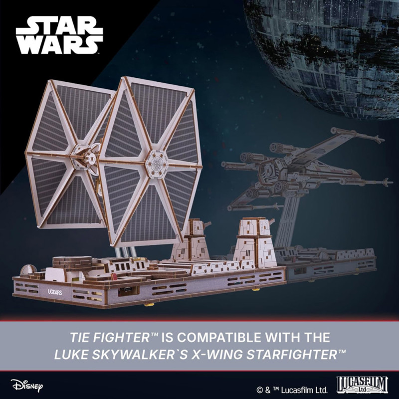 Chasseur TIE Star Wars – Maquette en Bois UGEARS – Puzzle 3D à Monter – Boissellerie.fr