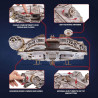 Faucon Millennium Star Wars – Maquette en Bois UGEARS – Puzzle 3D à Monter – Boissellerie.fr