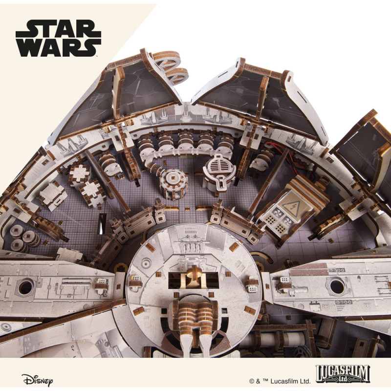 Faucon Millennium Star Wars – Maquette en Bois UGEARS – Puzzle 3D à Monter – Boissellerie.fr