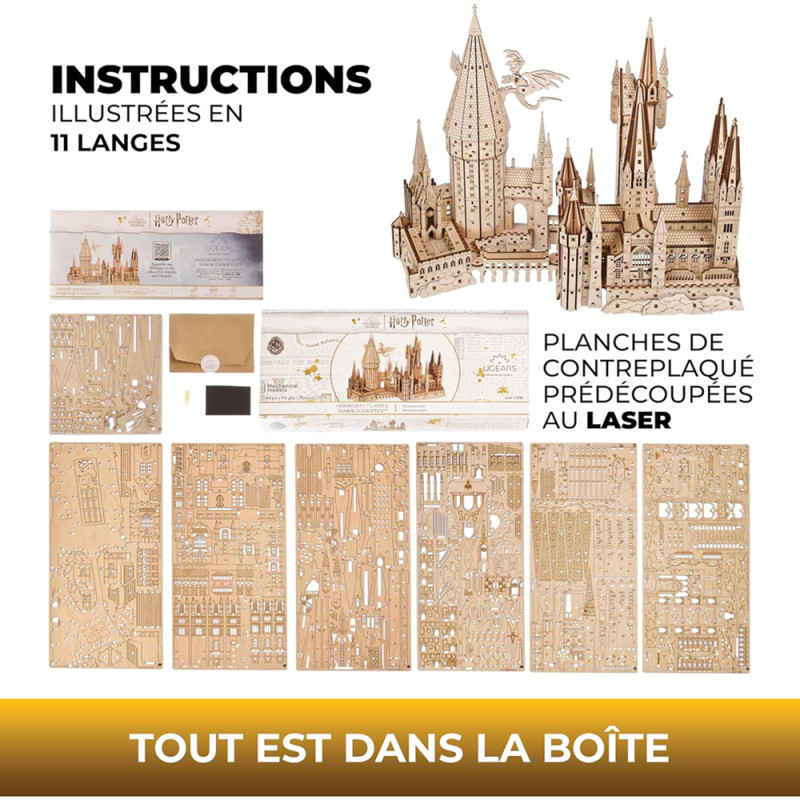Château de Poudlard Harry Potter – Maquette 3D en Bois UGEARS – Kit à Monter – Boissellerie.fr