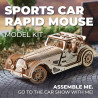 Voiture de Sport « Souris Rapide » – Puzzle 3D en Bois UGEARS – Kit Mécanique à Monter – Boissellerie.fr