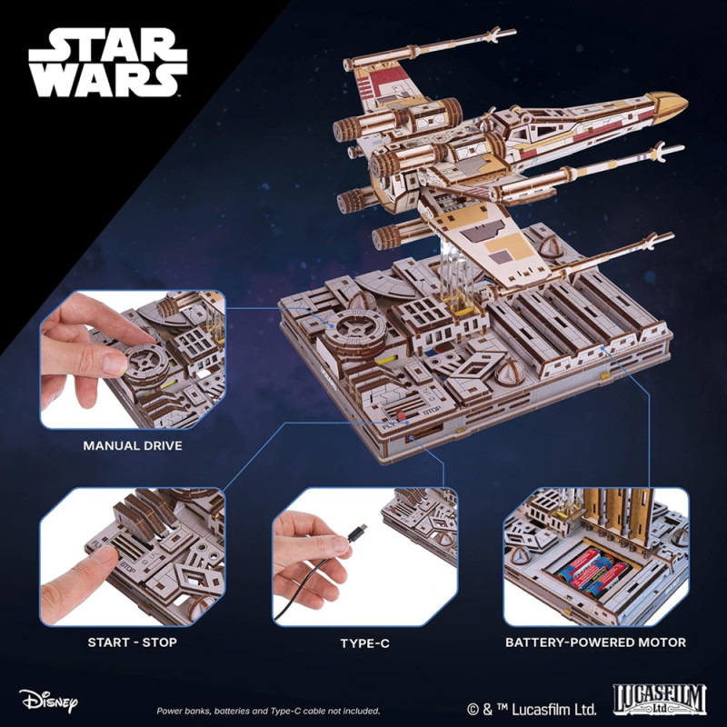 X-Wing Starfighter Star Wars – Maquette en Bois UGEARS – Puzzle 3D à Monter – Boissellerie.fr