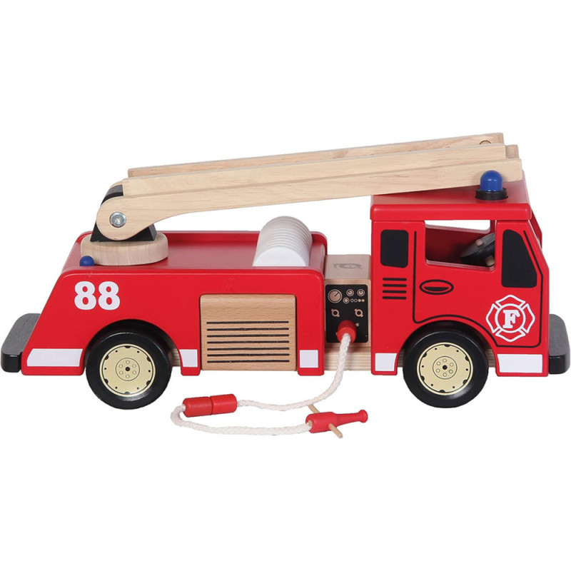 Camion de Pompier Bois Grande Échelle Double