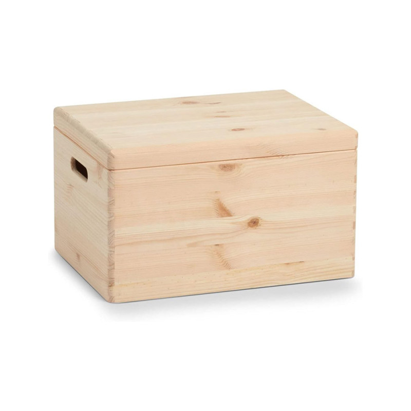 Grande Boite en Bois avec Couvercle sur Charnières 30 cm x 40 cm x 23 cm