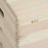 Grande Boite en Bois avec Couvercle sur Charnières 30 cm x 40 cm x 23 cm