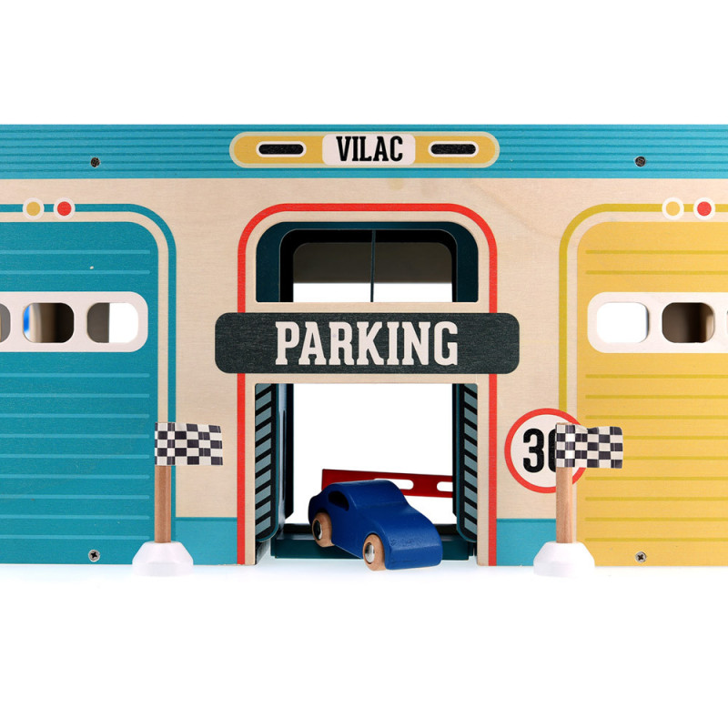 Garage vintage - un jouet en bois Vilac