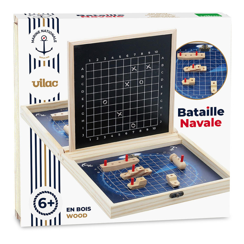 Bataille Navale - Marine Nationale - Jeu en bois Vilac