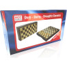 Jeu de dames françaises - coffret magnétique pliant en bois