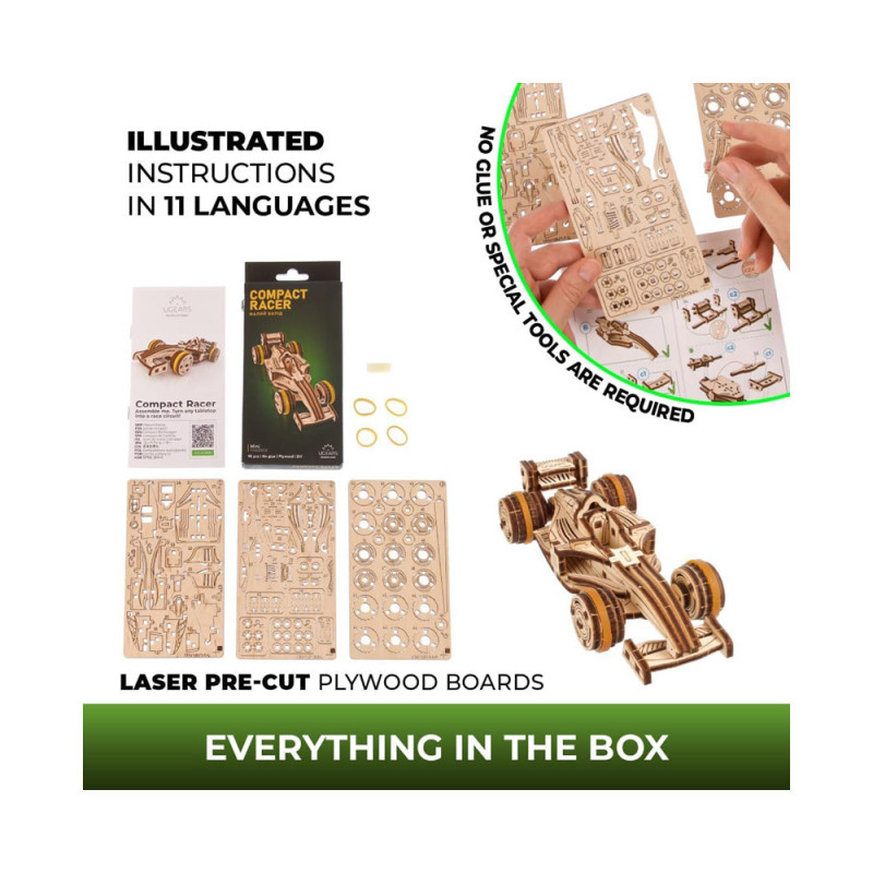 Maquette en bois Ugears - Bolide Monoplace