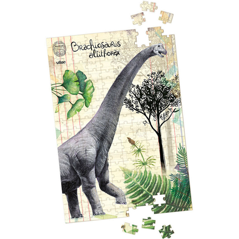 Ensemble de 3 Puzzles Dinosaures "Museum" – Vilac (3 x 200 pièces)