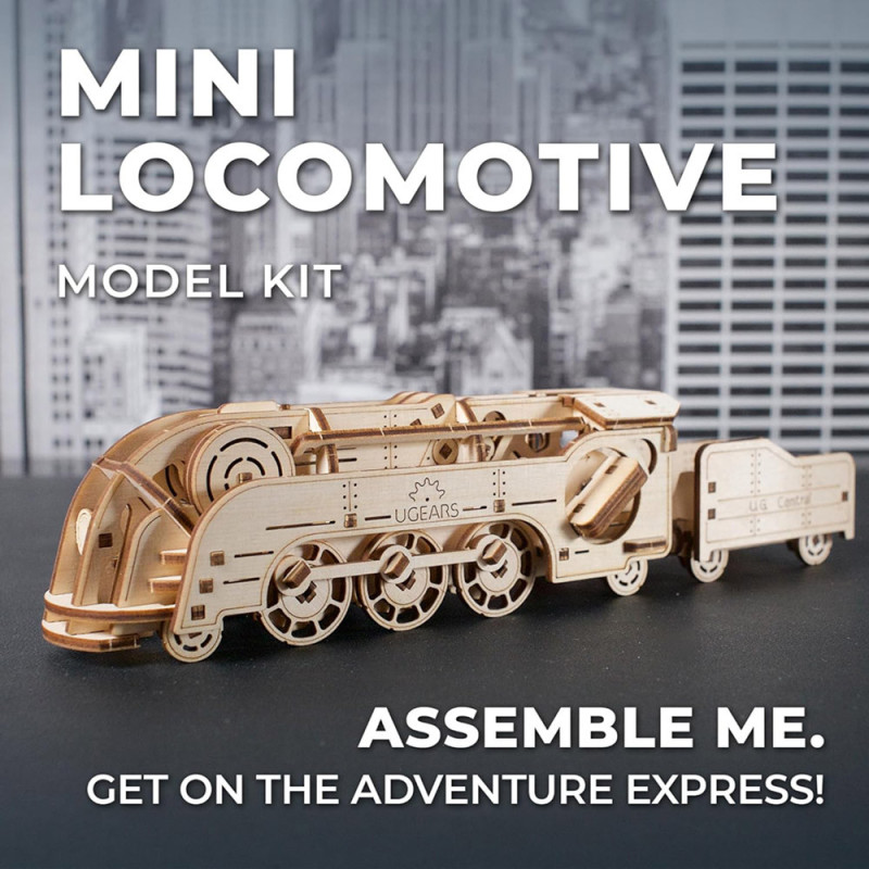 Mini Locomotive UGEARS – Puzzle Mécanique 3D en Bois