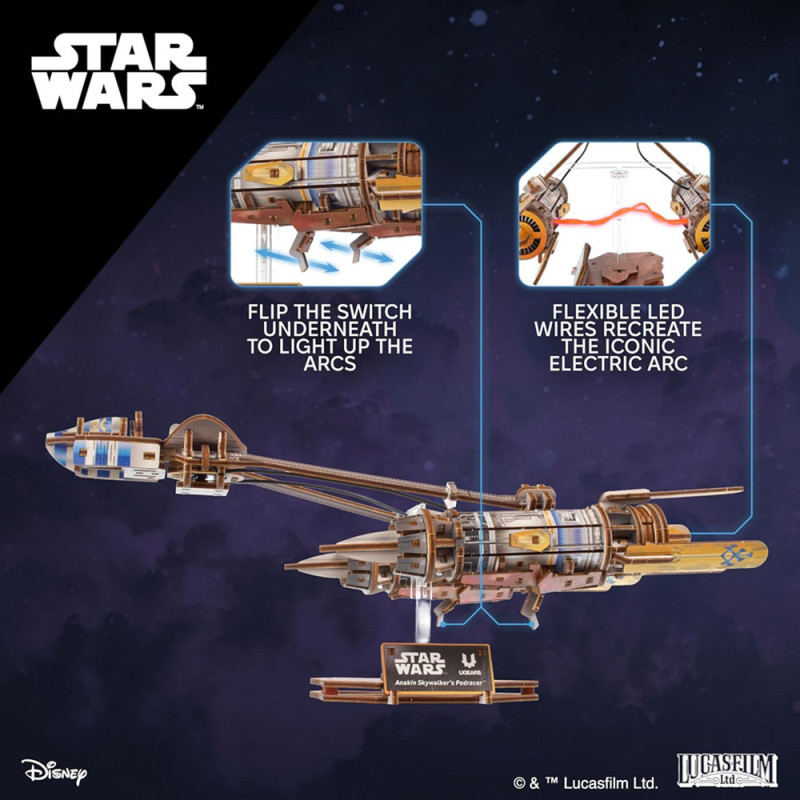 Podracer d'Anakin Skywalker - Puzzle 3D en bois Ugears