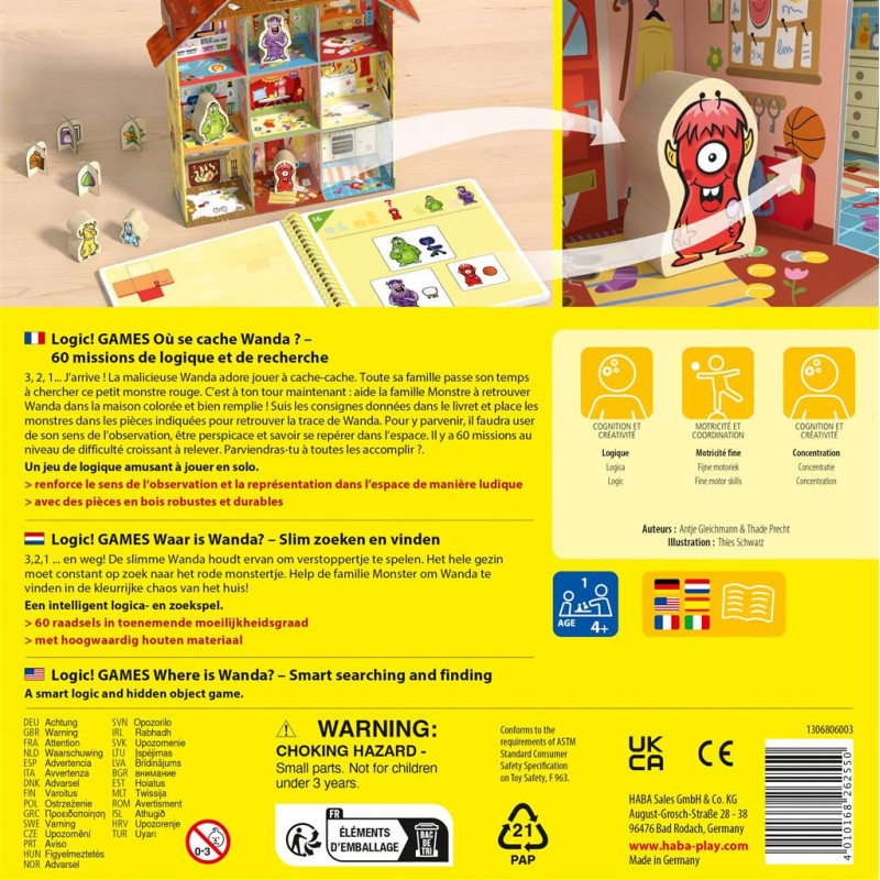 Où se cache Wanda ? Jeu de Logique de Haba