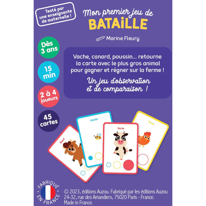 À la ferme – Mon premier jeu de bataille de Auzou