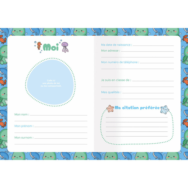 Mon carnet secret – Le carnet intime avec porte-clé tortue