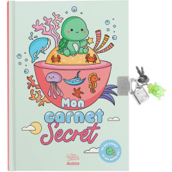 Mon carnet secret – Le carnet intime avec porte-clé tortue
