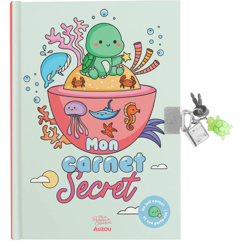 Mon carnet secret – Le carnet intime avec porte-clé tortue
