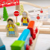 Circuit de train en bois - Ville et campagne