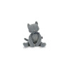 Chat en peluche Méloé - Couleur Bleu Gris - 37 cm - Peluche fabriquée en France