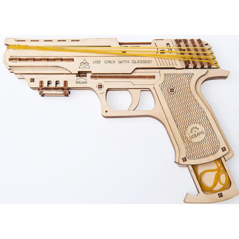 Maquette en bois - Le Pistolet à élastique - Wolf 01 Ugears