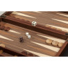 Backgammon en Peuplier - Plaquage Noyer