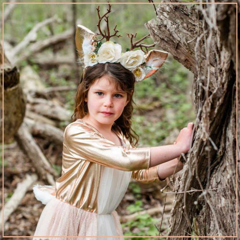 Déguisement robe de biche et serre-tête - 4 à 6 ans