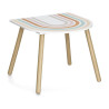 Ensemble de 2 chaises et d'1 table en bois pour enfants Arc-en-ciel