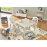 Ensemble de 2 chaises et d'1 table en bois pour enfant Blanc et Naturel