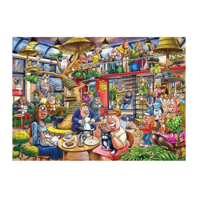 Wasgij Mystery 28 - puzzle 1000 pièces - Folie Féline !