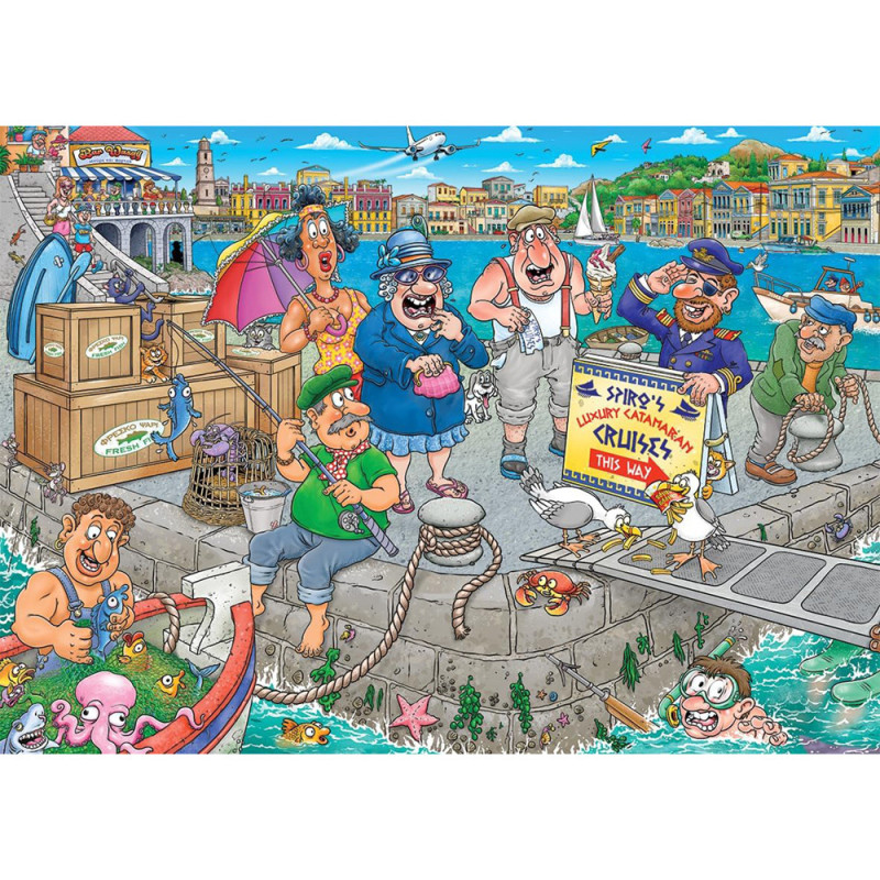Puzzle Wasgij Original 47 - 1000 Pcs - Le Radeau À La Dérive