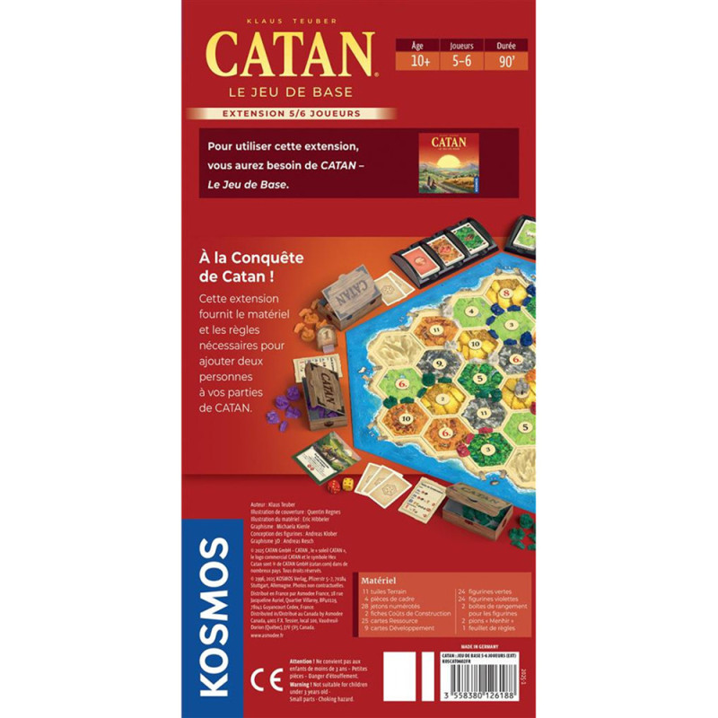 Catan : Extension 5-6 Joueurs (Édition 2025) – Plus on est de colons...