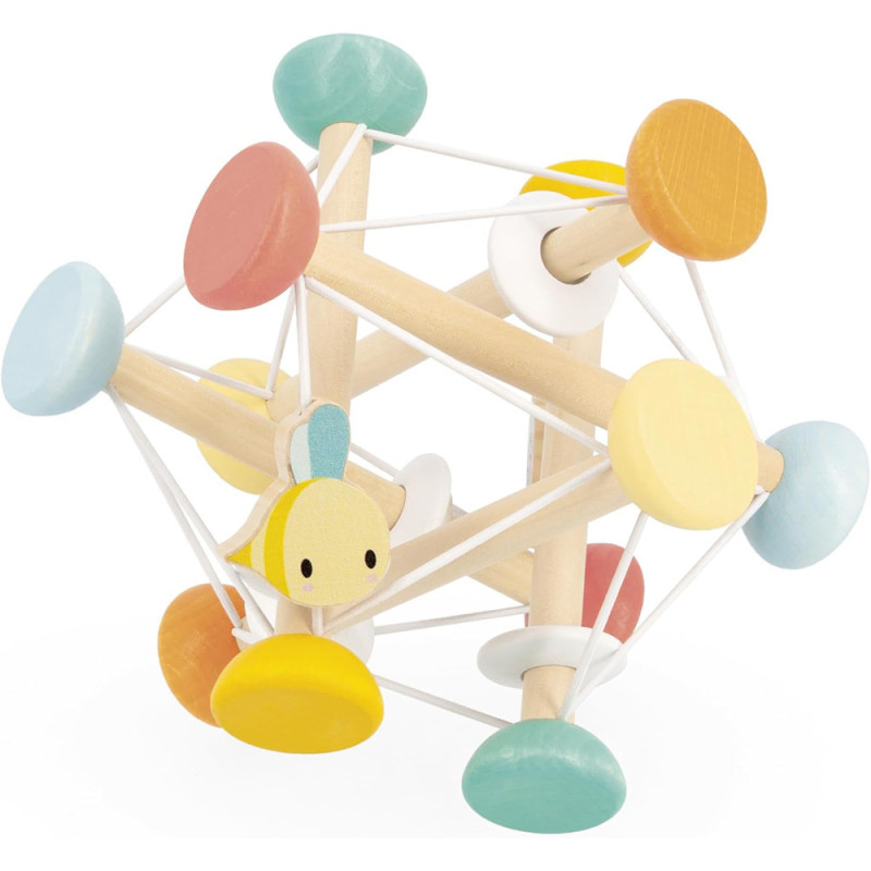 Balle d'éveil pour bébé - jeu en bois sensoriel Janod
